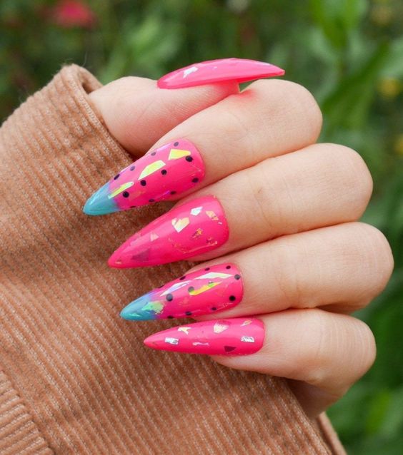 These are the cutest watermelon nail art designs and long watermelon nails acrylic almond ideas! These fun designs include all the best hot pink watermelon nail designs, cute fruit nails, cute watermelon nails almond and other watermelon nail ideas! If you’re looking for cute spring nails or cute summer nails, this is the mani to go for!