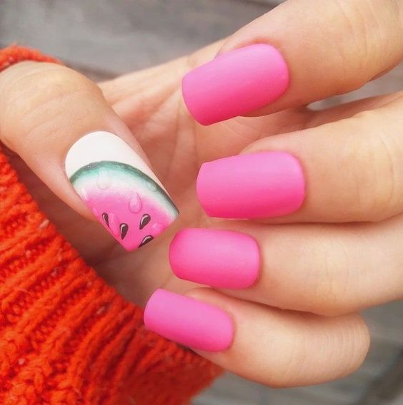 These are the cutest watermelon nail art designs and watermelon nails acrylic coffin ideas! These fun designs include all the best neon pink watermelon nail designs, cute hot pink fruit nails, cute watermelon nails coffin and other watermelon nail ideas! If you’re looking for cute hot pink spring nails or cute hot pink summer nails, this is the mani to go for!