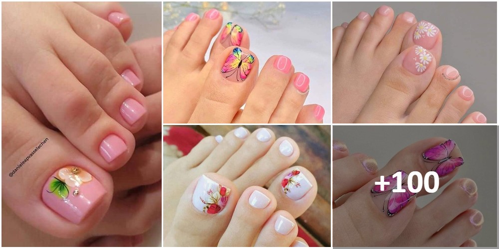 Collage Unas NAILS del Pie Decoradas 1