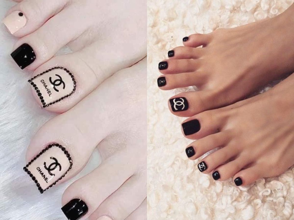 La pedicura de Chanel es hermosa y lujosa.