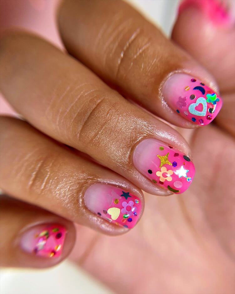 uñas de confeti