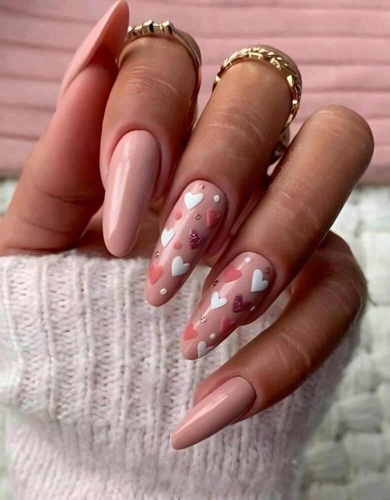 30 Heart Nail Designs To Make Your Fingers Pretty All Year Long