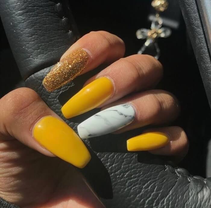 20+ Bright Yellow Nail Designs To Shine Like A Diamond - 155