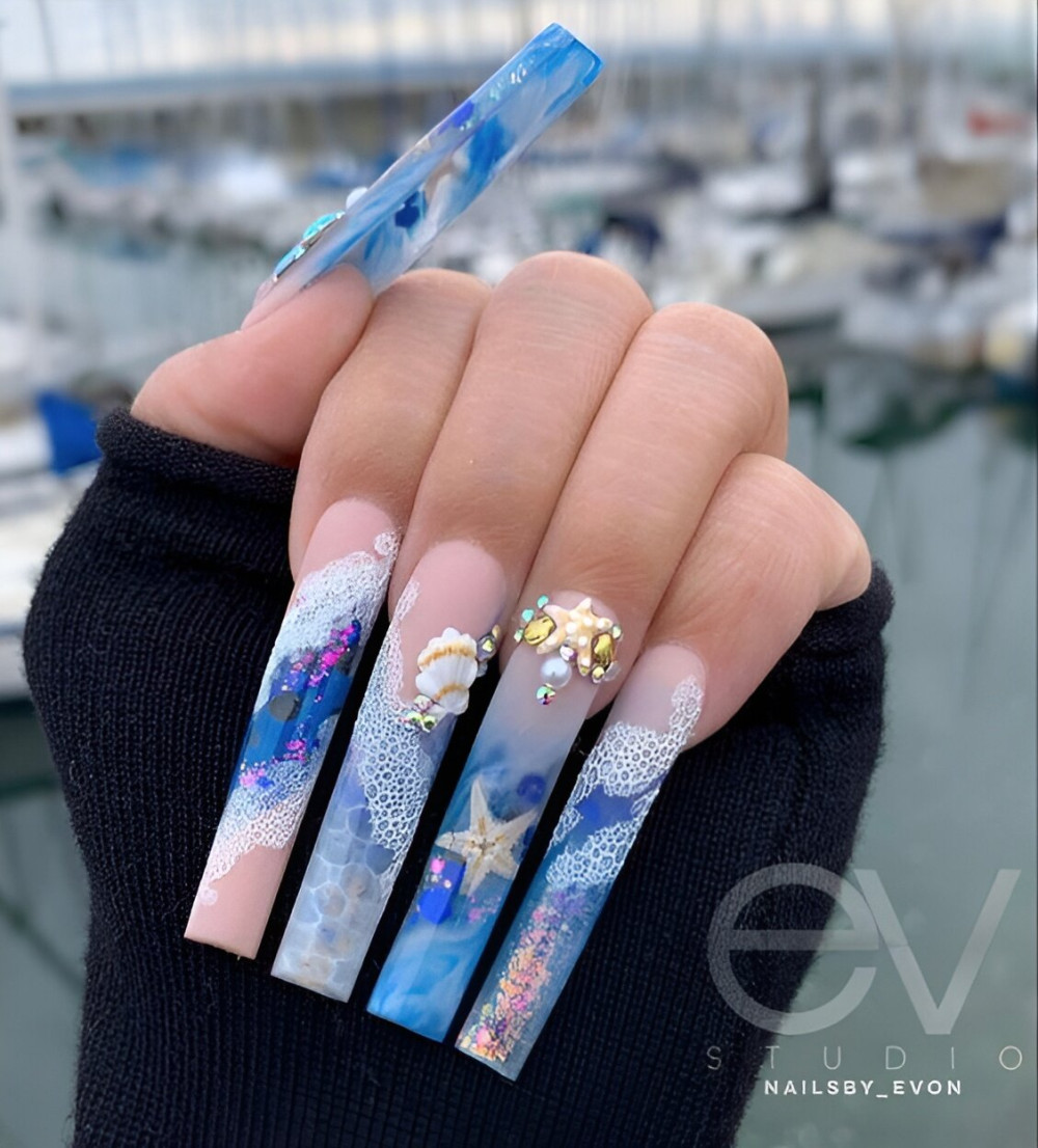 25 Breathtaking Ocean Nail Designs For A Stylish Summer - 163