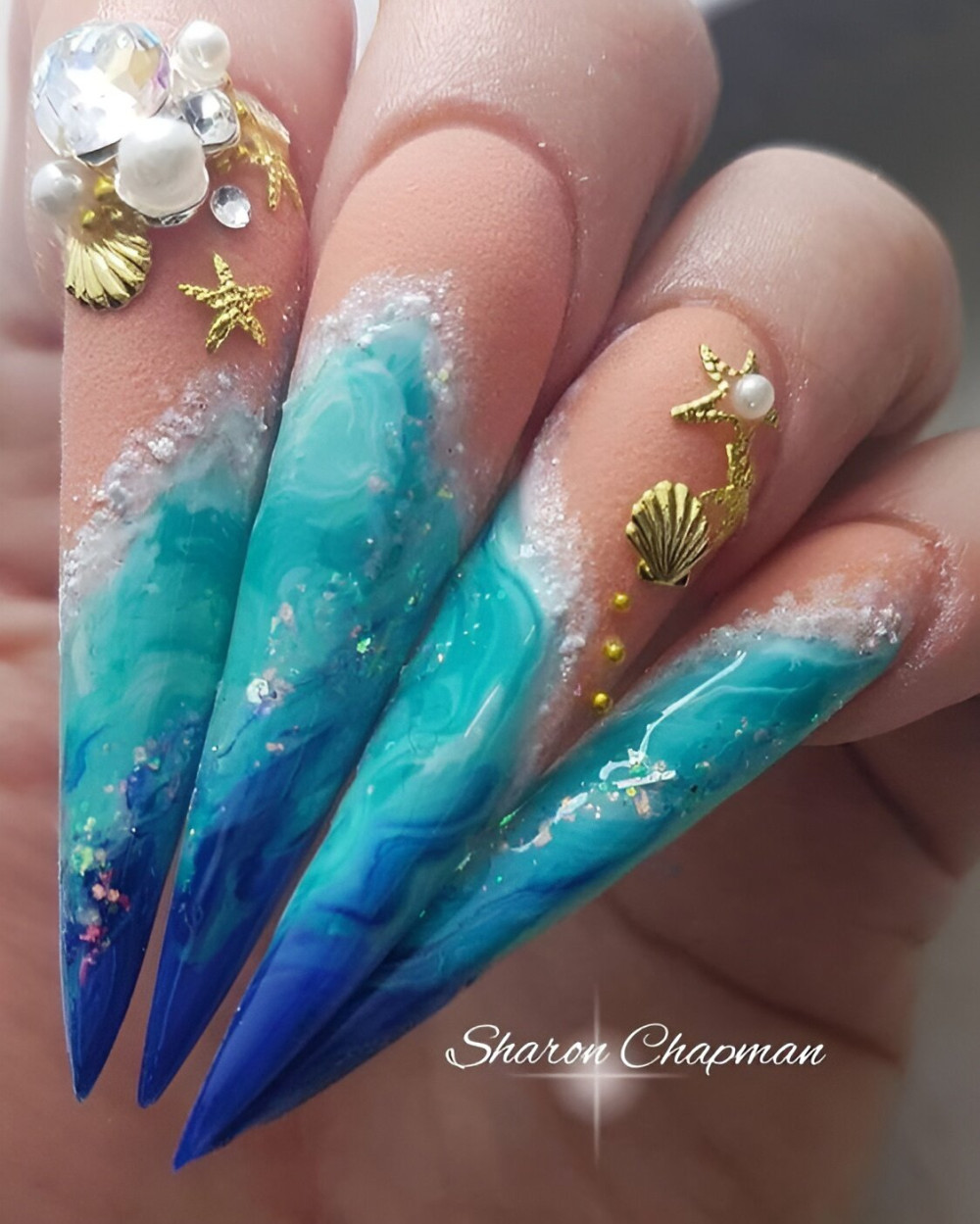 25 Breathtaking Ocean Nail Designs For A Stylish Summer - 189