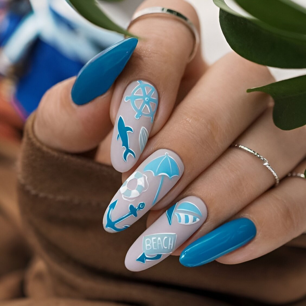 25 Breathtaking Ocean Nail Designs For A Stylish Summer - 211