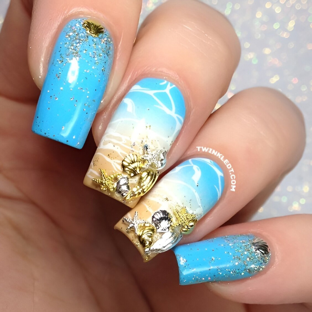 25 Breathtaking Ocean Nail Designs For A Stylish Summer - 173