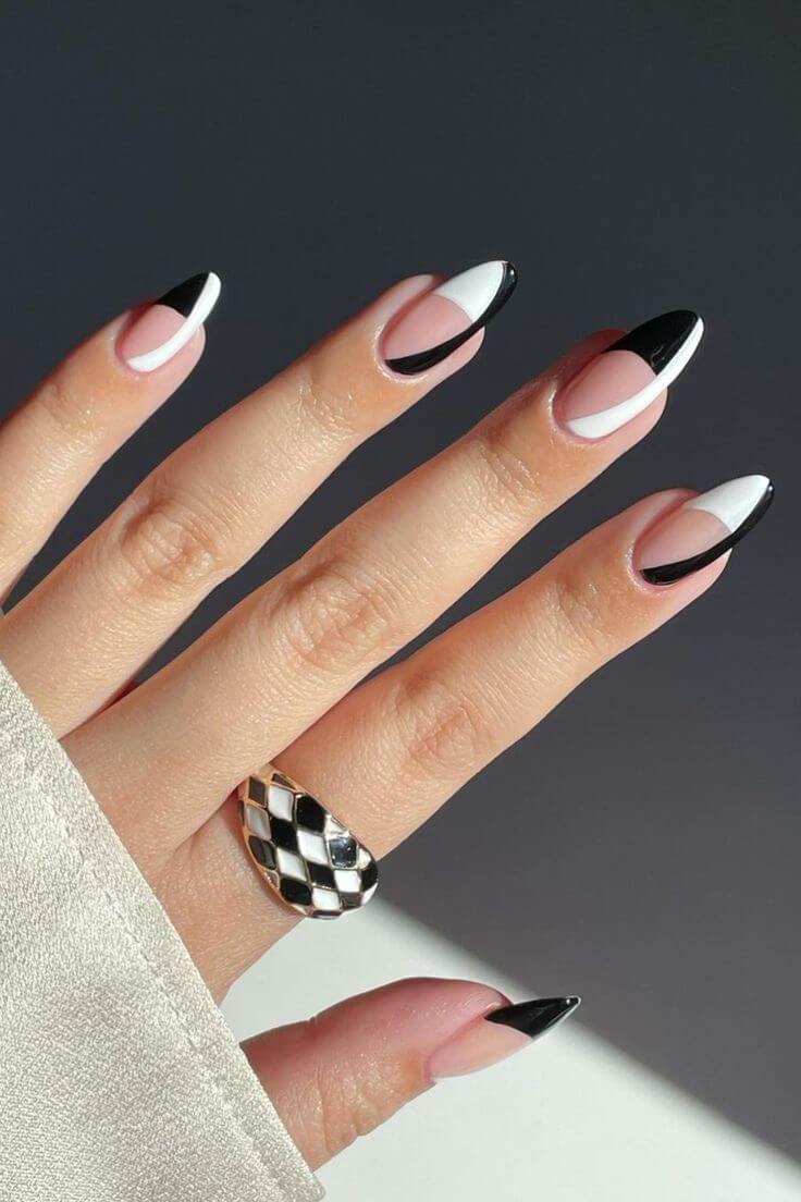 30 Black And White Nails That Are A Huge Hit Right Now - 229