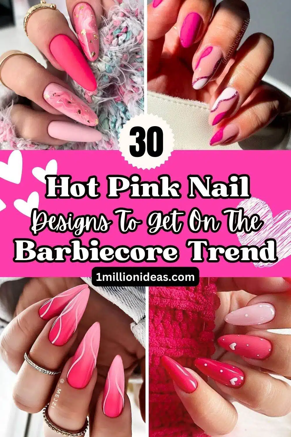 30 Hot Pink Nail Designs To Get On The Barbiecore Trend - 191