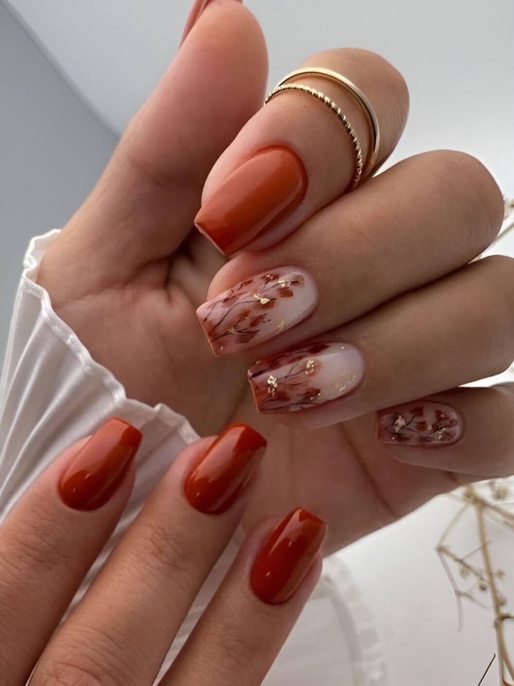 30 Stunning Burnt Orange Nails For A Gorgeous Season - 201