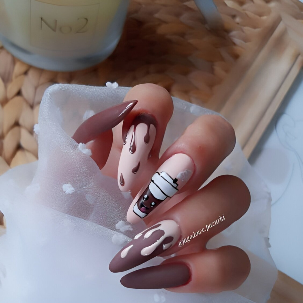 35 Chocolate Nail Art Designs That Are Sweeter Than Candies - 255