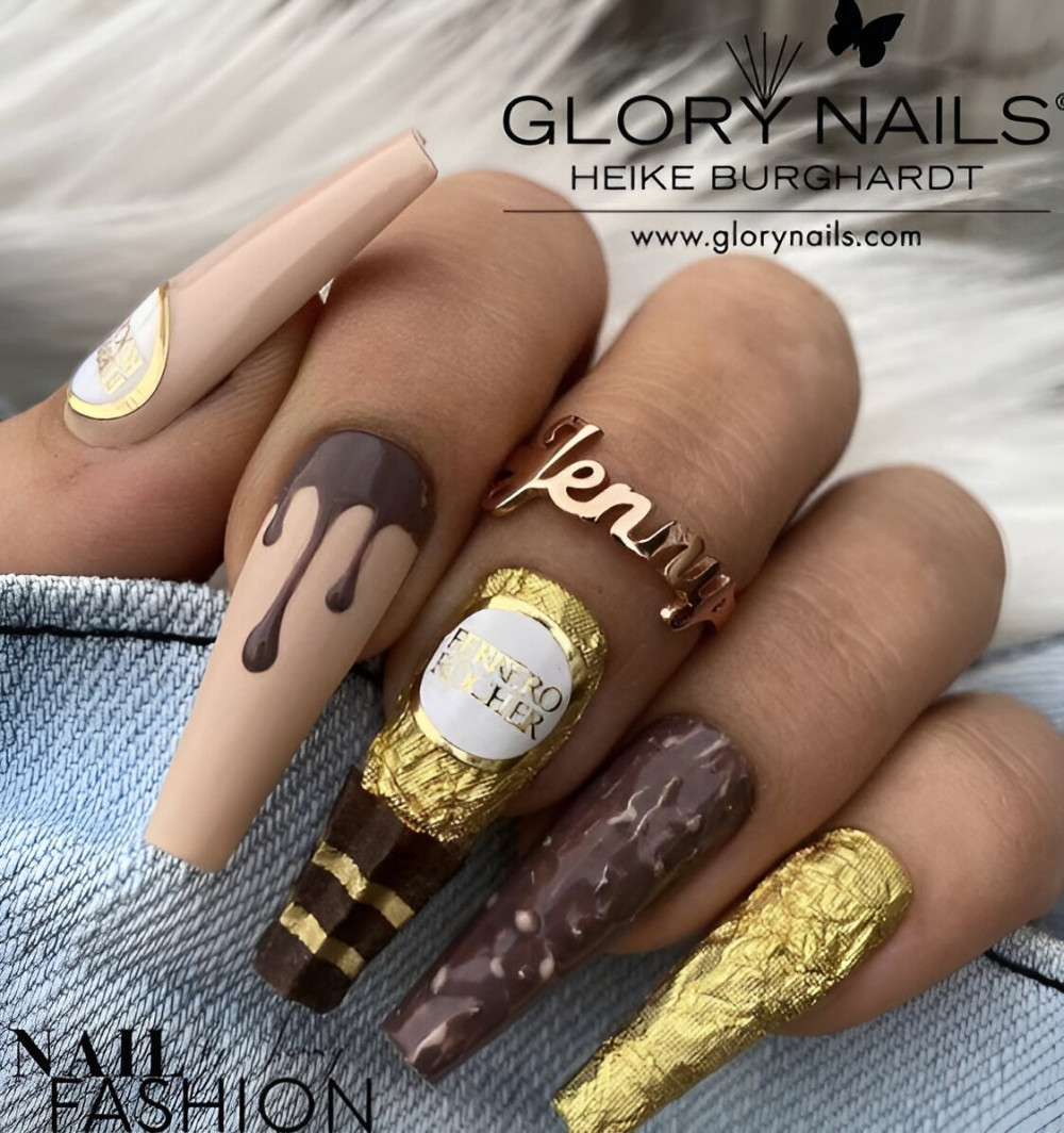 35 Chocolate Nail Art Designs That Are Sweeter Than Candies - 275