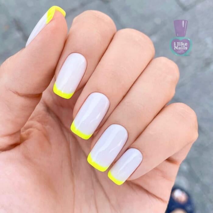 Yellow French Tips