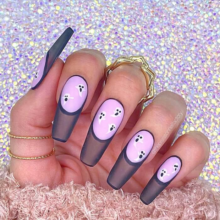 Coffin Halloween Nails 