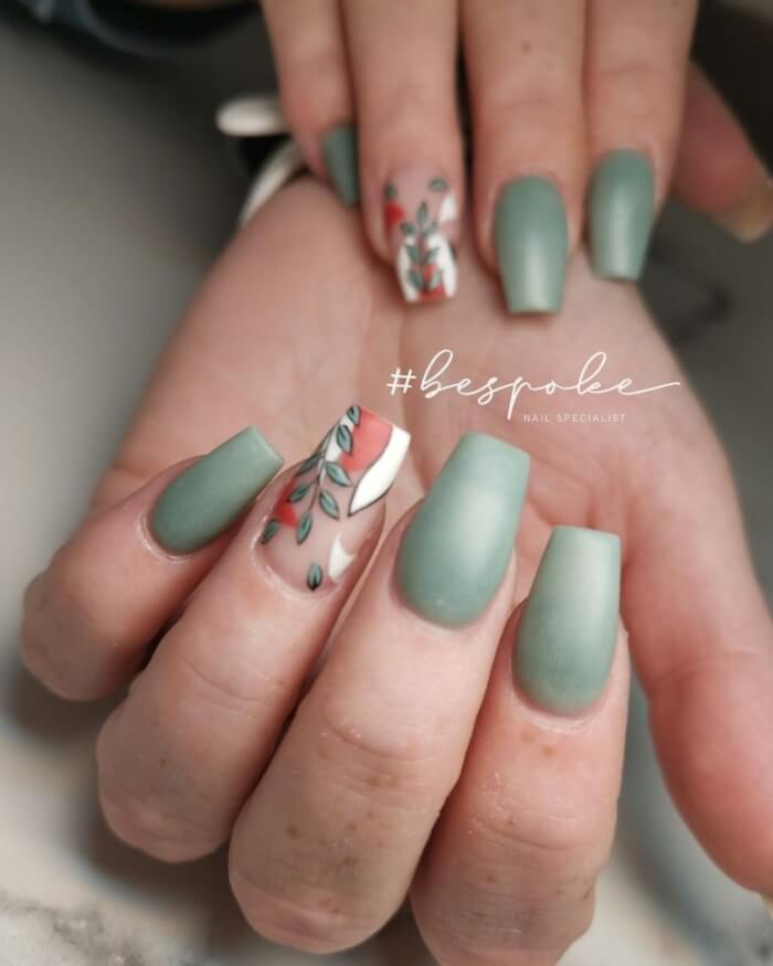 20+ Sage Green Nails That Will Totally Fresh Your Mind - 167