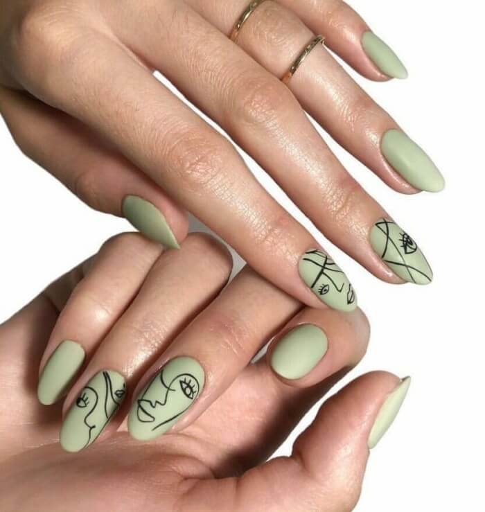 20+ Sage Green Nails That Will Totally Fresh Your Mind - 187