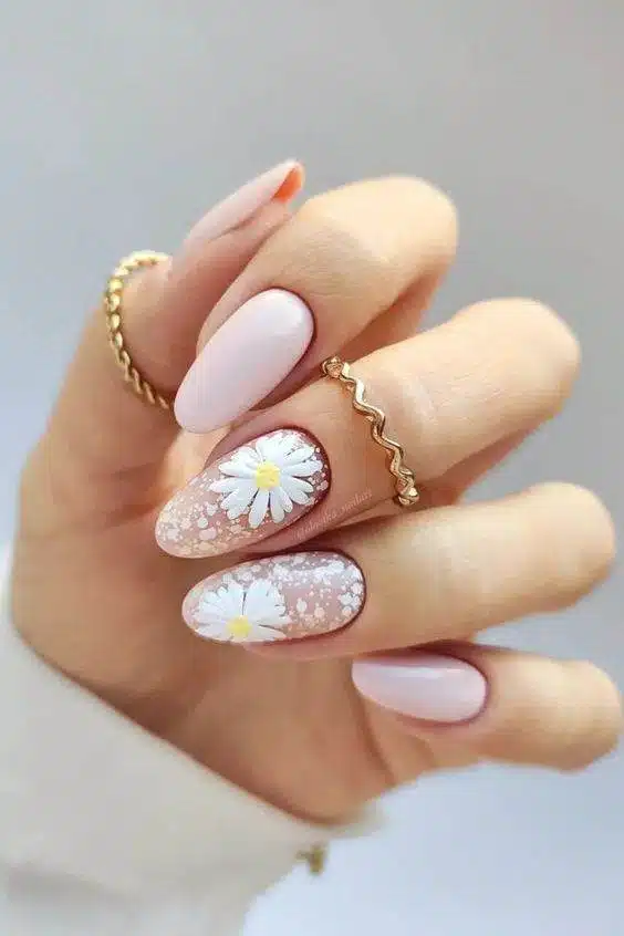 30 Gorgeous Flower Nail Designs No Pretty Girl Should Miss - 219