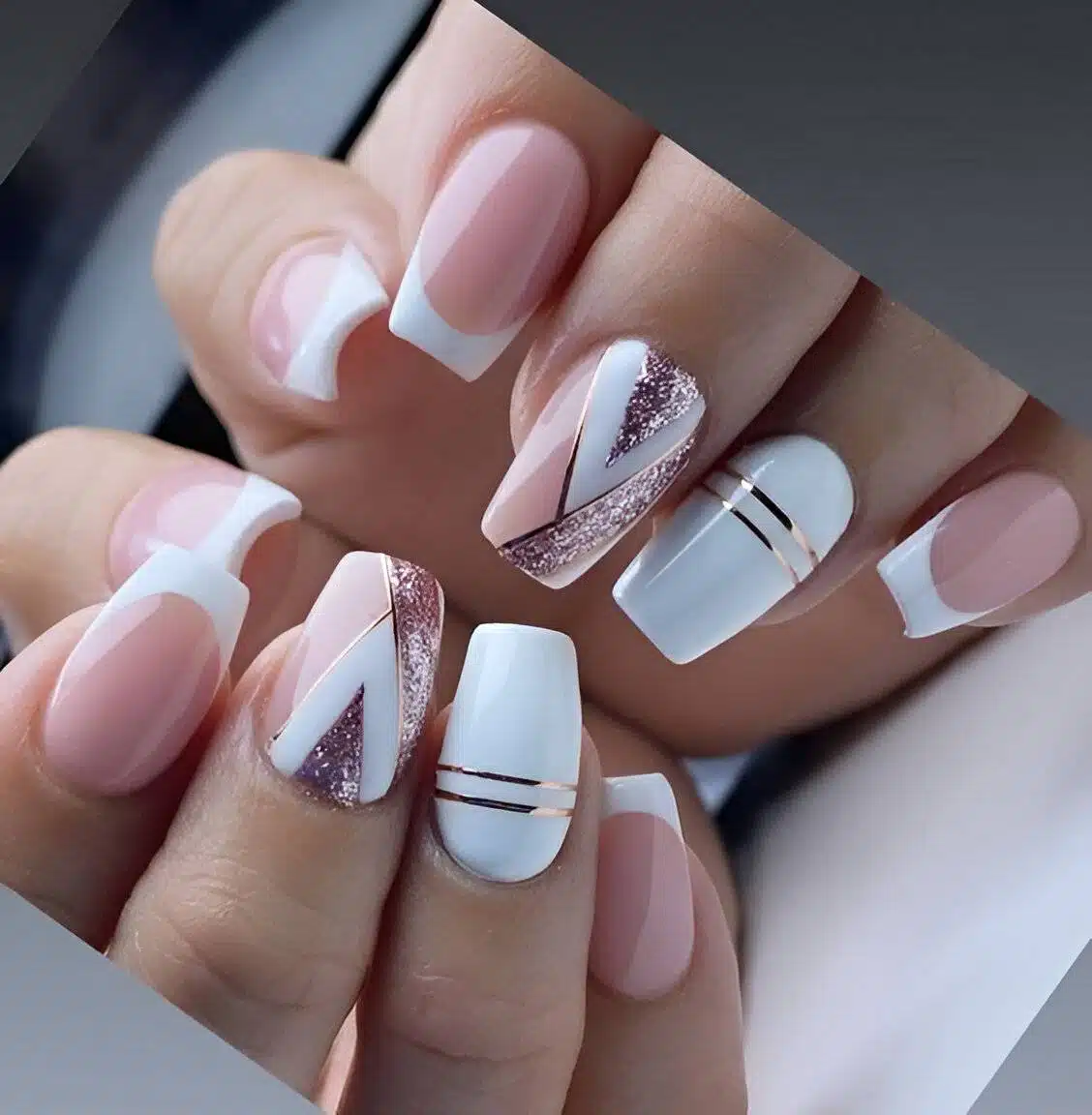 30 Graceful Short White Nail Designs For Beauty Queens - 213