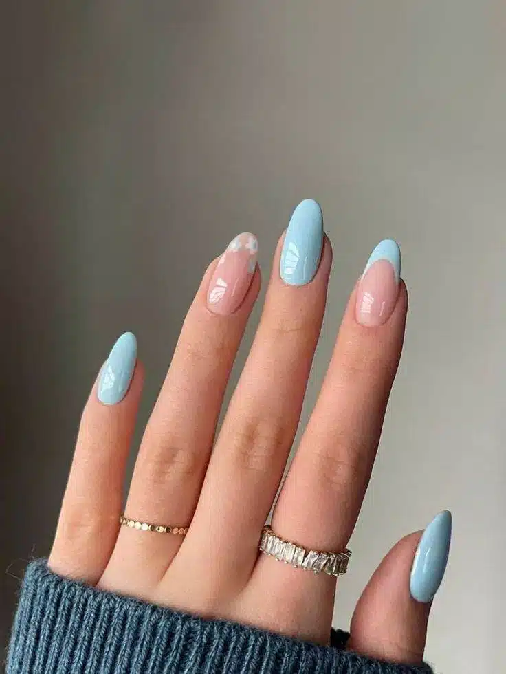 30 Simple But Gorgeous Blue Manis For The Ultimate Chic Vibe - 219
