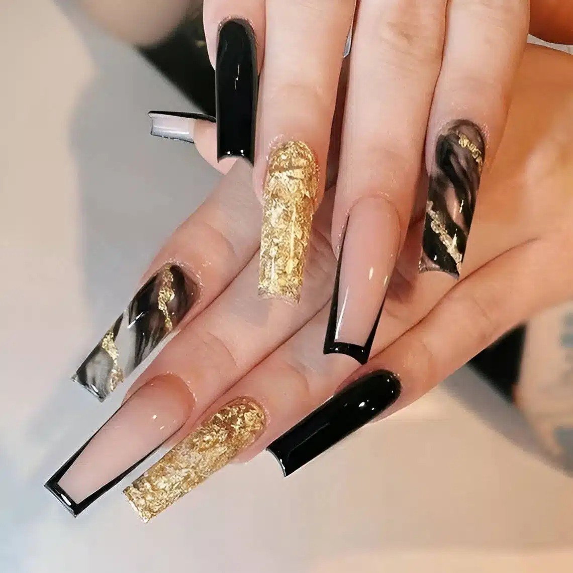 Attention, Beauty Queens: 30 Irresistible Black Acrylic Nail Designs - 221