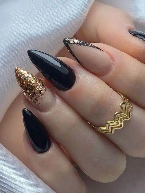 Attention, Beauty Queens: 30 Irresistible Black Acrylic Nail Designs - 239