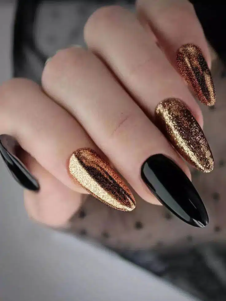 Attention, Beauty Queens: 30 Irresistible Black Acrylic Nail Designs - 245