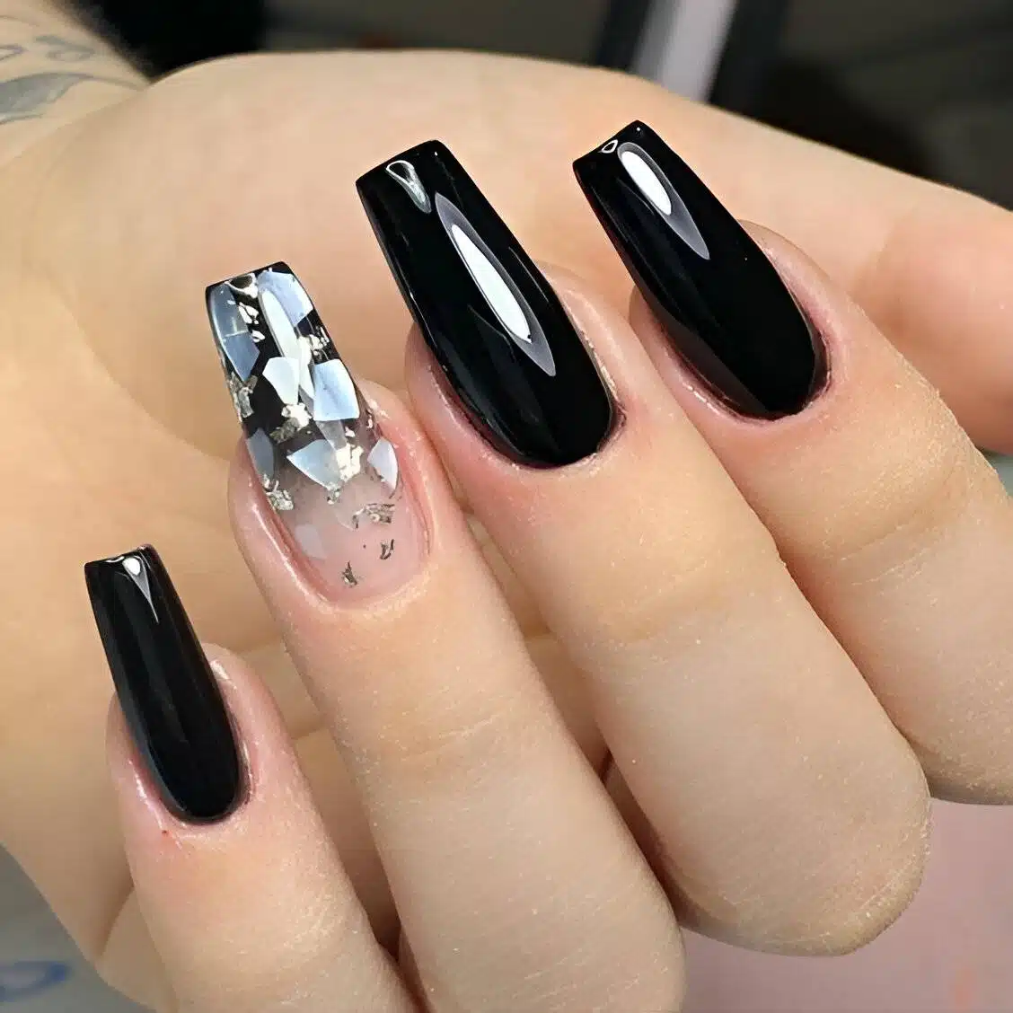 Attention, Beauty Queens: 30 Irresistible Black Acrylic Nail Designs - 197