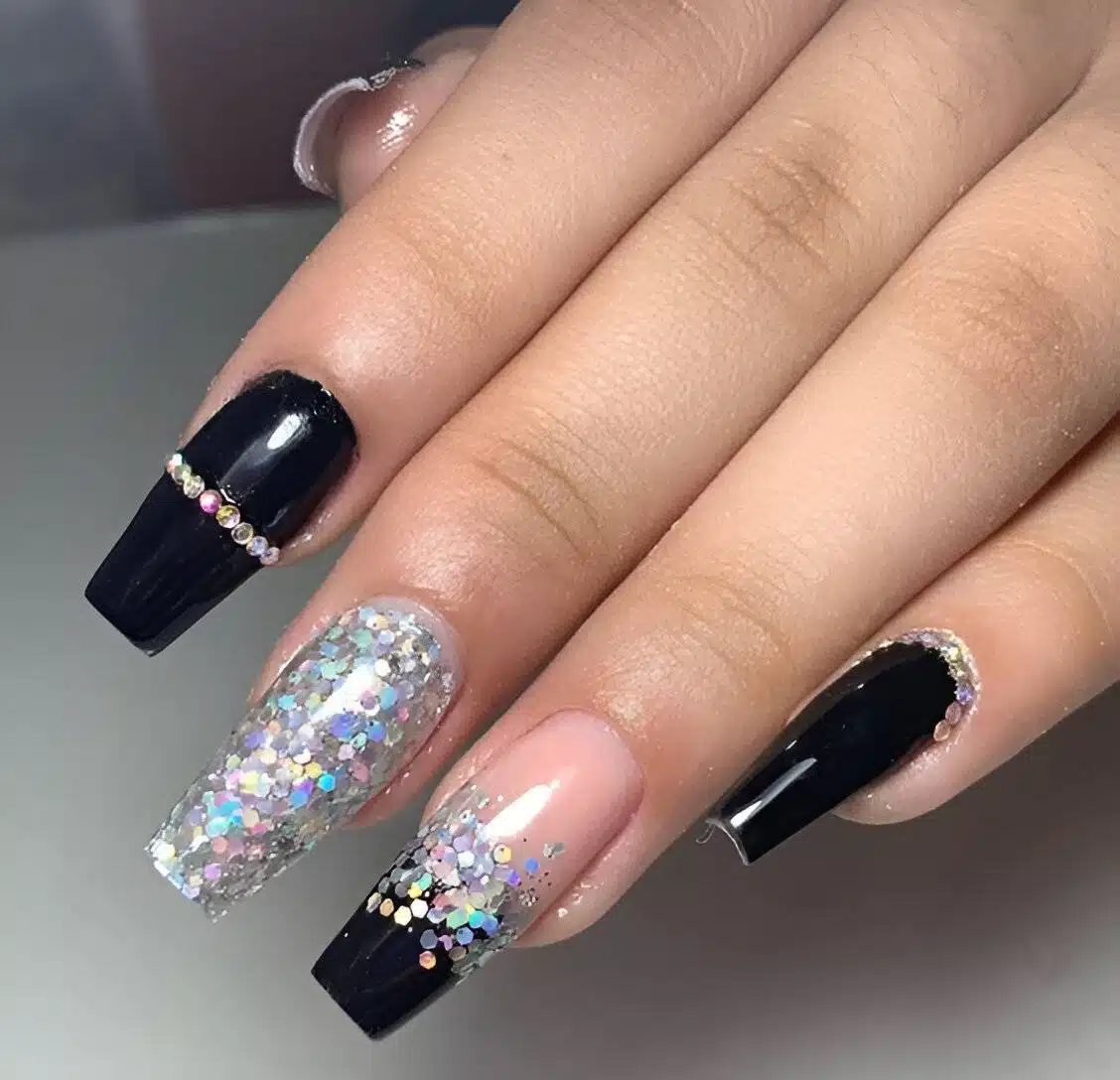 Attention, Beauty Queens: 30 Irresistible Black Acrylic Nail Designs - 199
