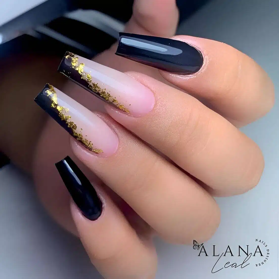 Attention, Beauty Queens: 30 Irresistible Black Acrylic Nail Designs - 205