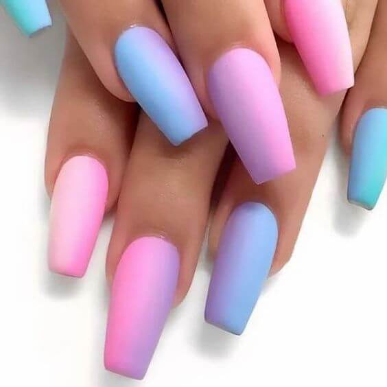 Matte Ombre Nails 