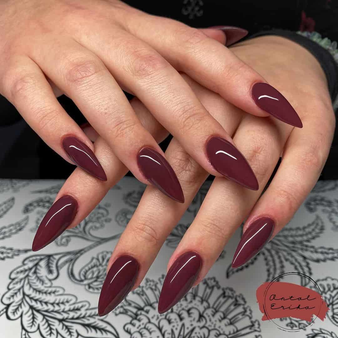 Stunning Burgundy Manicure