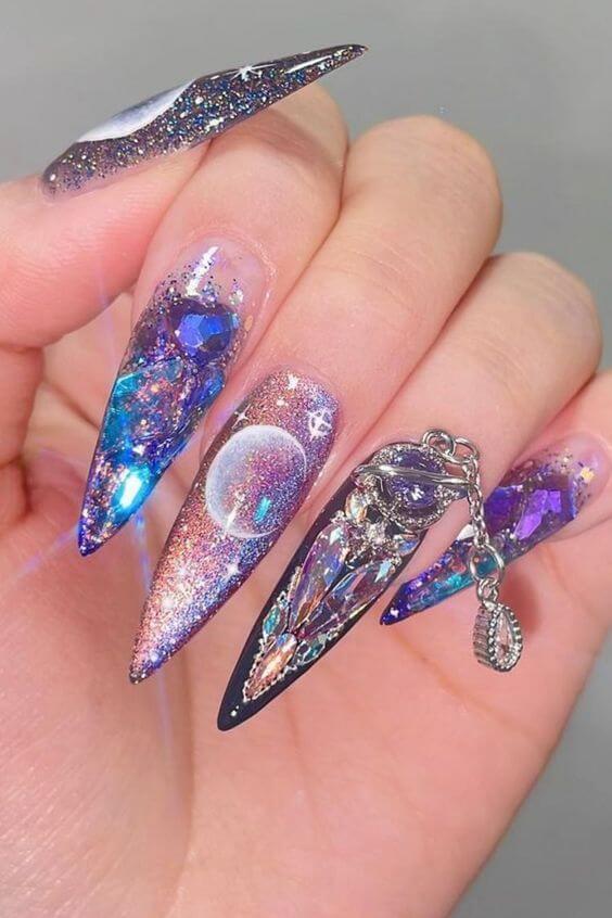 Long Acrylic Nails