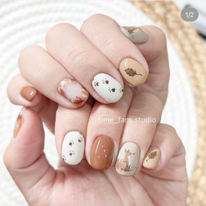 Fall Acrylic Nails