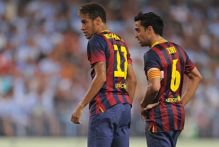  Xavi và Neymar từng là đồng đội cũ ở Barca. Ảnh: GETTY. 