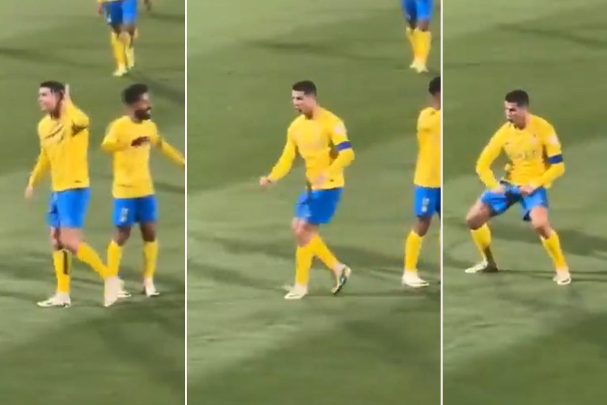 Cristiano Ronaldo respondió con polémico gesto a la afición rival que le  gritaba “Messi, Messi”