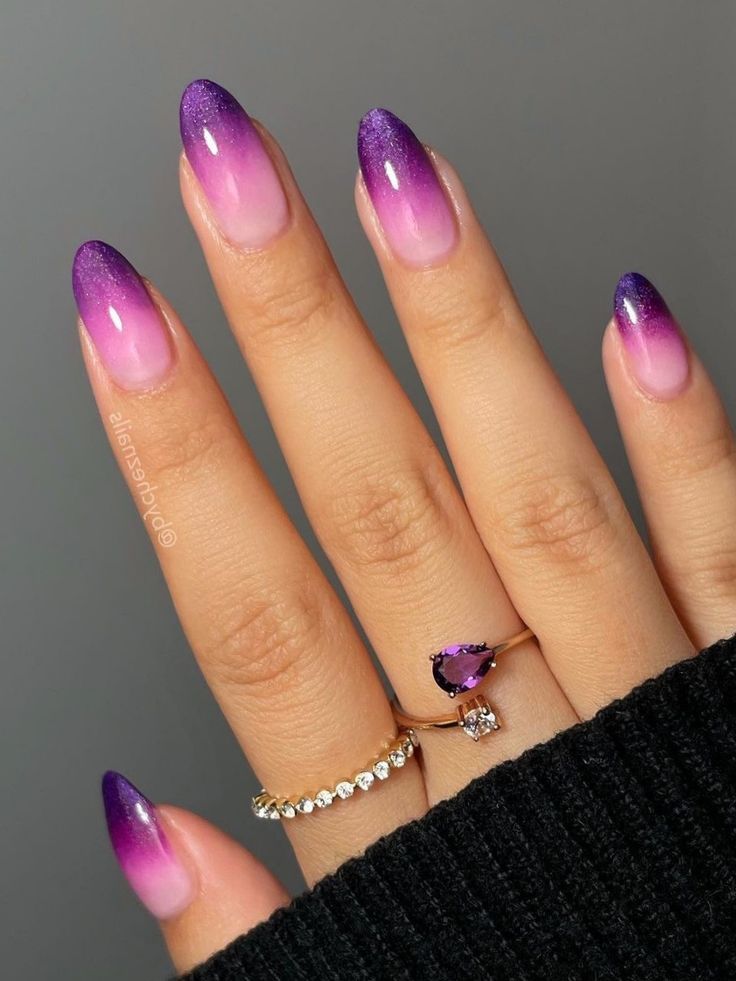 Purple Valentine Nail Designs