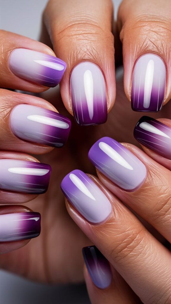 Purple Valentine Nail Designs