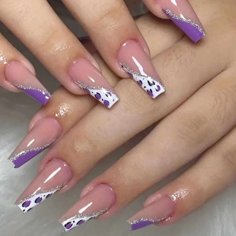 Purple Valentine Nail Designs