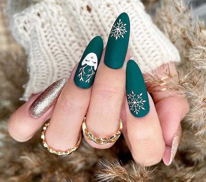 99+ mẫu nail Noel đính đá cho mùa Giáng sinh xinh đẹp, ấm áp