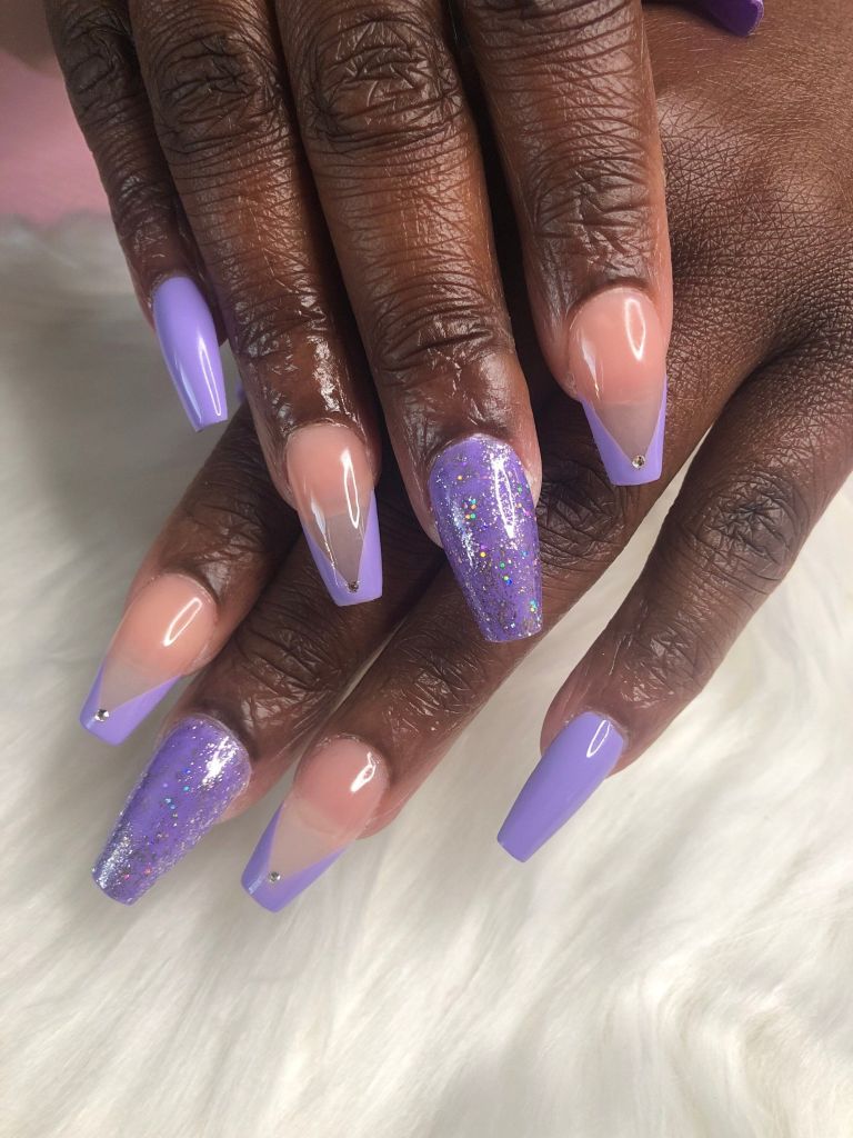 Purple Spring Nails Designs