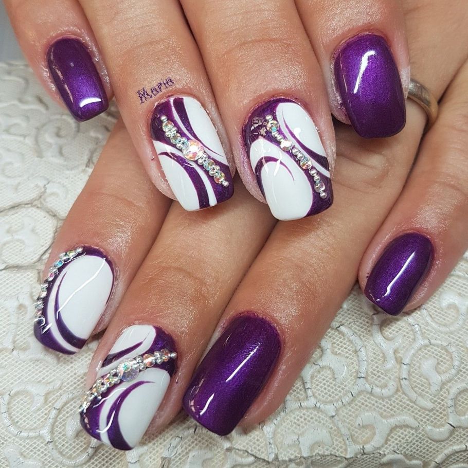 Purple Spring Nails Designs