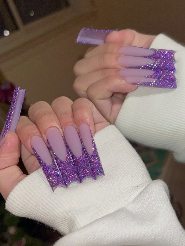 Purple Spring Nails Designs