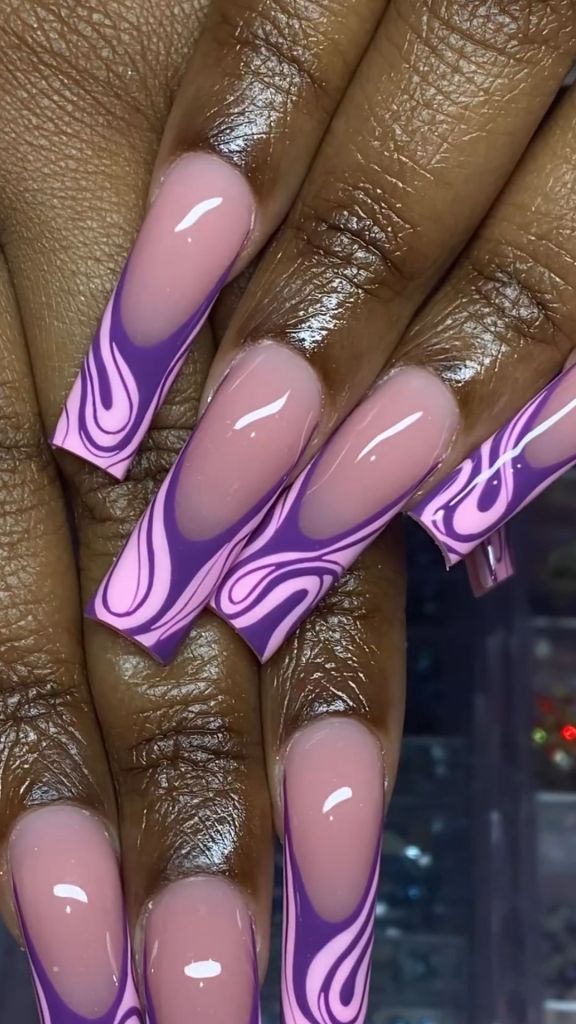 Purple Spring Nails Designs