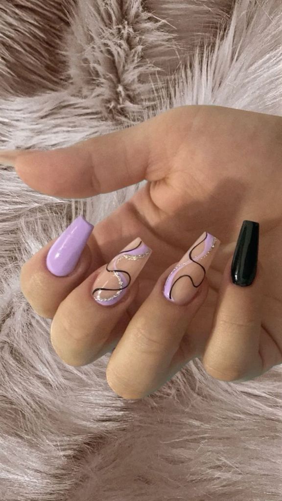 Purple Spring Nails Designs