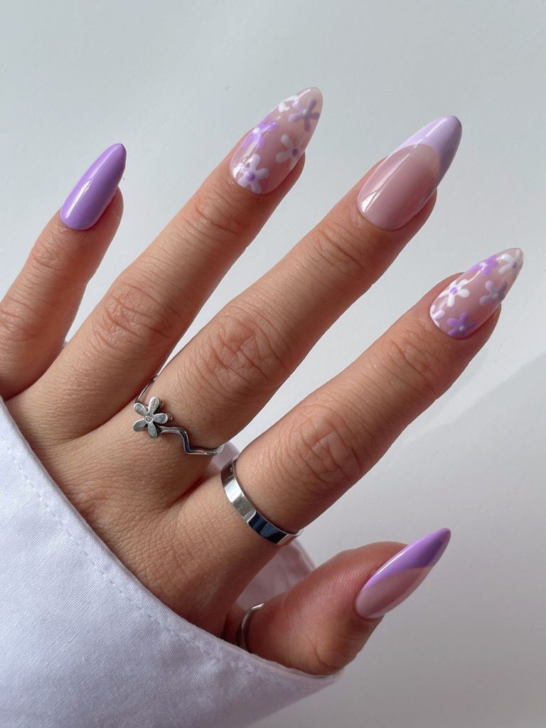 Purple Spring Nails Designs