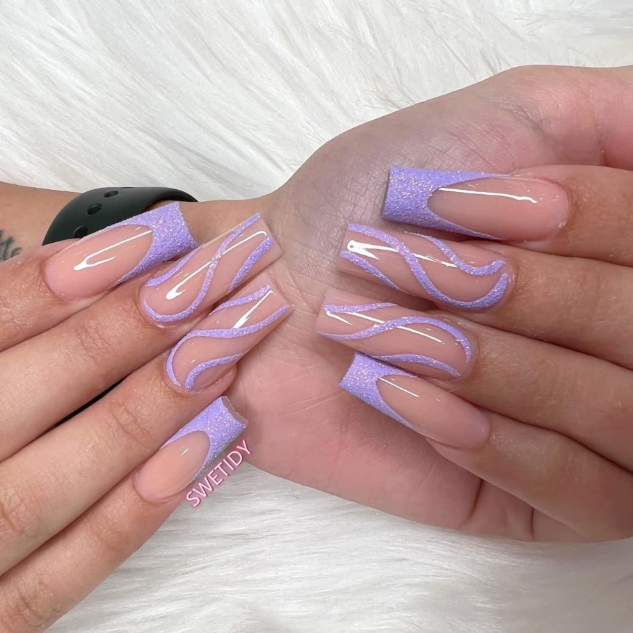 Purple Spring Nails Designs