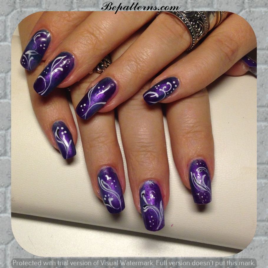 Purple Spring Nails Designs