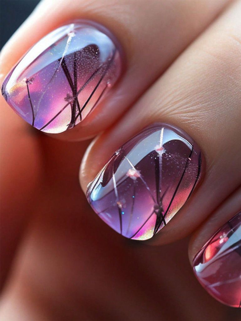 Purple Spring Nails Designs