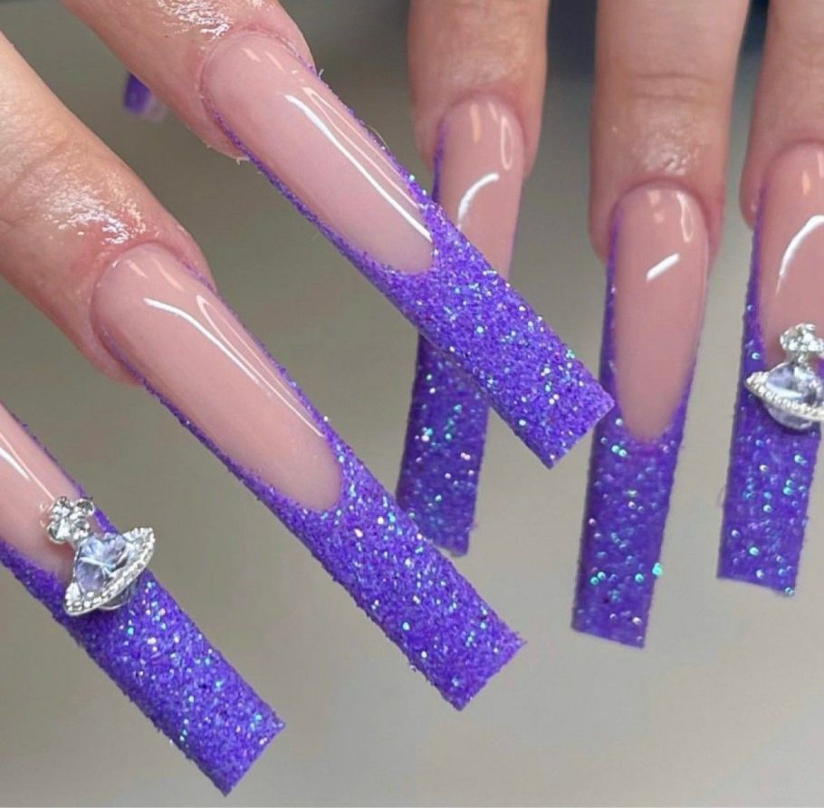 Purple Spring Nails Designs