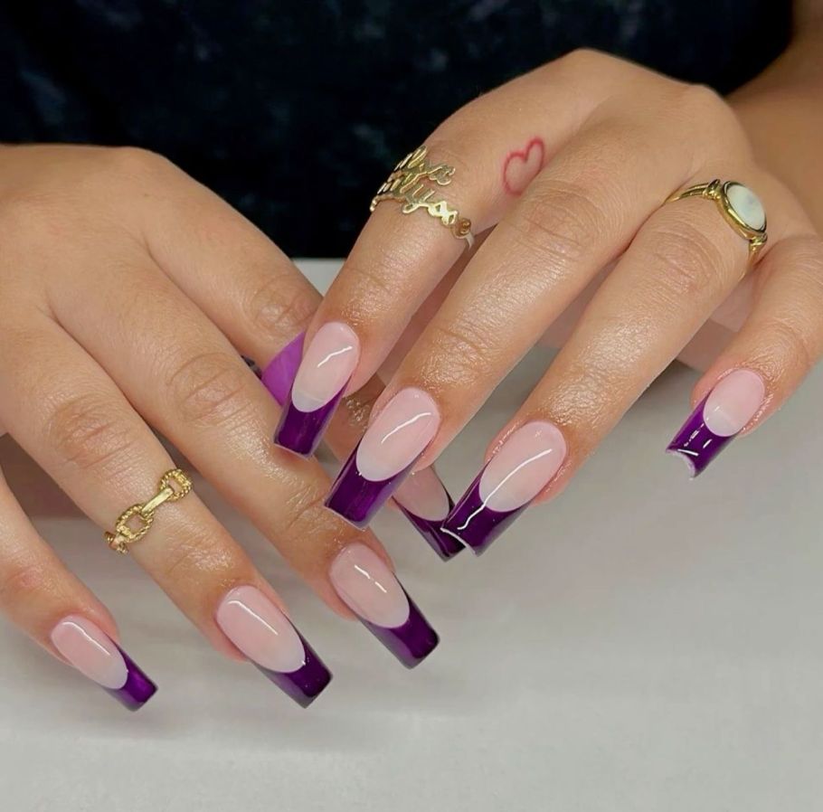 Purple Spring Nails Designs